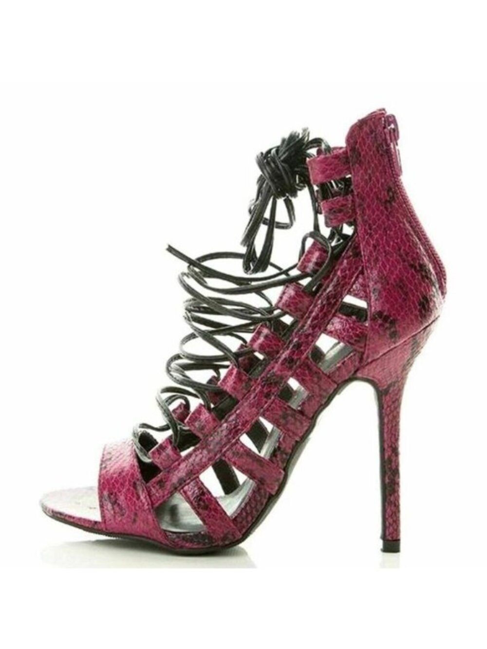 Women's 5.5 Pink Snake Corset Stiletto Women's Heels Whimsigoth Goth Dark Fairy